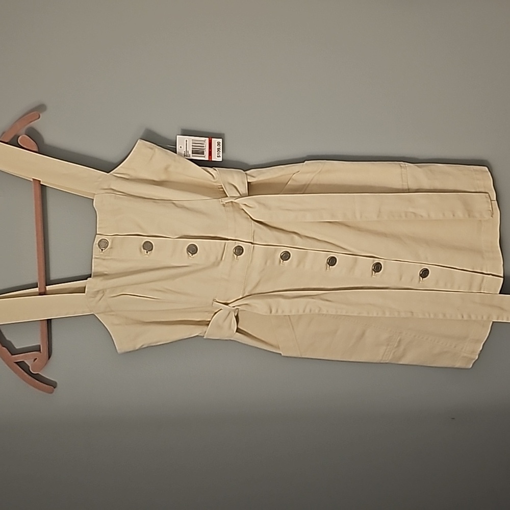 New never worn tan denim tank dress